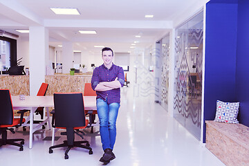 Image showing young startup business man portrait at modern office