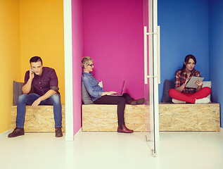 Image showing group of business people in creative working  space