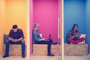 Image showing group of business people in creative working  space