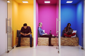 Image showing group of business people in creative working  space