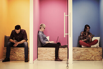 Image showing group of business people in creative working  space