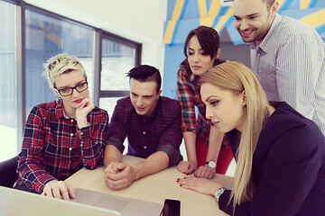 Image showing startup business team on meeting at modern office