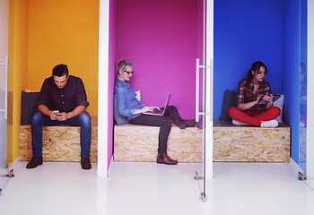 Image showing group of business people in creative working  space