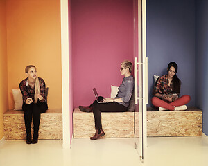 Image showing group of business people in creative working  space