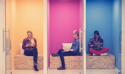 Image showing group of business people in creative working  space