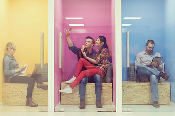 Image showing group of business people in creative working  space