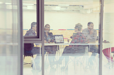 Image showing startup business team on meeting at modern office