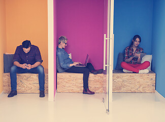 Image showing group of business people in creative working  space