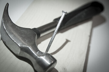 Image showing Hammer and Nail