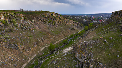 Image showing Gorge between two toltres near the Trinca village, Moldova