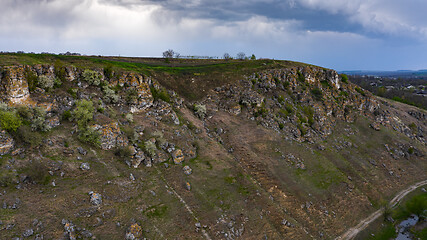 Image showing Gorge between two toltres near the Trinca village, Moldova