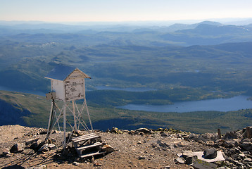 Image showing Weather station on Gaustatoppen in Norway