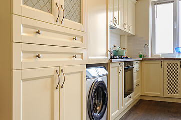 Image showing modern cream colored kitchen interior