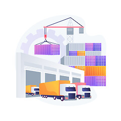 Image showing Logistics hub abstract concept vector illustration.