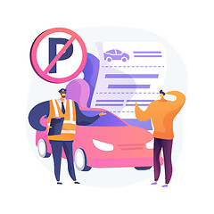 Image showing Parking fines abstract concept vector illustration.