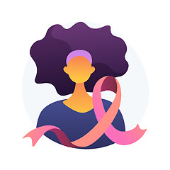 Image showing Breast cancer abstract concept vector illustration.