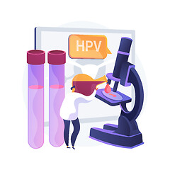 Image showing HPV test abstract concept vector illustration.