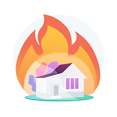 Image showing Fire insurance abstract concept vector illustration.