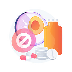 Image showing Emergency contraception abstract concept vector illustration.