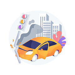 Image showing Traffic accident abstract concept vector illustration.