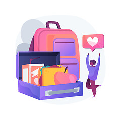 Image showing Kids lunch box abstract concept vector illustration.