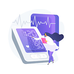 Image showing Blood pressure screening abstract concept vector illustration.