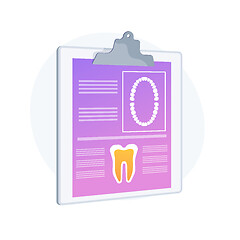 Image showing Dental patient card abstract concept vector illustration.