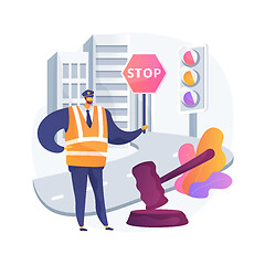 Image showing Traffic laws abstract concept vector illustration.