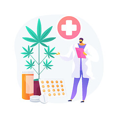 Image showing Medical marijuana abstract concept vector illustration.