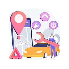 Image showing Roadside service abstract concept vector illustration.