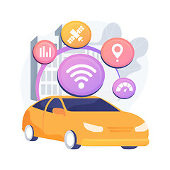 Image showing Intelligent transportation system abstract concept vector illustration.