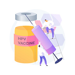 Image showing HPV vaccination abstract concept vector illustration.