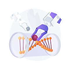 Image showing Gene therapy abstract concept vector illustration.