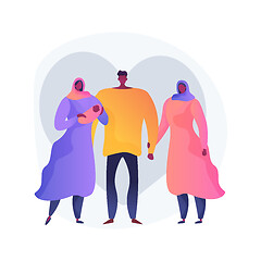 Image showing Polygamy abstract concept vector illustration.