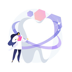 Image showing Dental esthetic clinic abstract concept vector illustration.