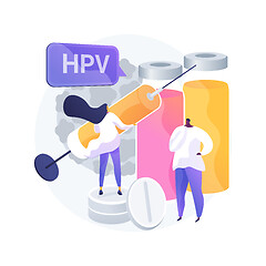 Image showing Human papillomavirus treatment abstract concept vector illustration.