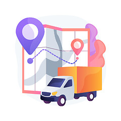 Image showing Delivery point abstract concept vector illustration.