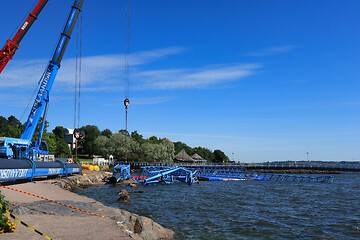 Image showing Clearing Collapsed 150 Metre Bungee Jump Tower