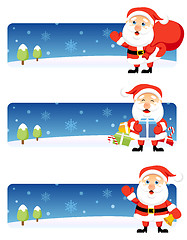 Image showing Christmas banners: Santa 
