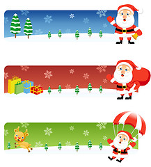 Image showing Christmas banners: Santa 2