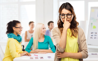 Image showing asian woman in glasses or student