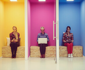 Image showing group of business people in creative working  space