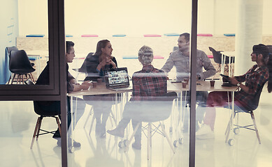 Image showing startup business team on meeting at modern office