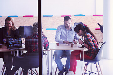 Image showing startup business team on meeting at modern office