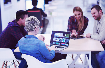 Image showing startup business team on meeting at modern office