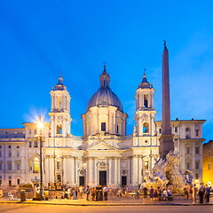 Image showing Navona square in Rome, Italy.