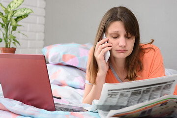 Image showing The girl cries from the next refusal of employment