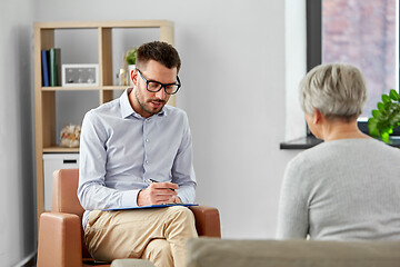 Image showing senior woman patient and psychologist