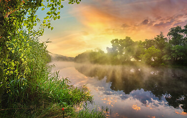 Image showing Evening on the river