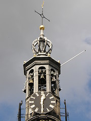 Image showing Clock Tower in Amsterdam